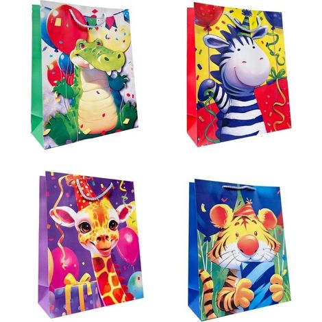 Bolsa de regalo infantil S Mezcla de animales del zoológico