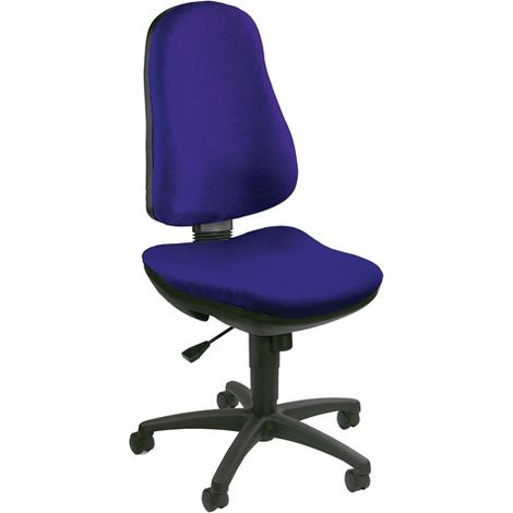 Bürodrehstuhl m.Synchrontechnik royalblau 420-550mm o.Armlehnen Trgf.110kg (1/5)