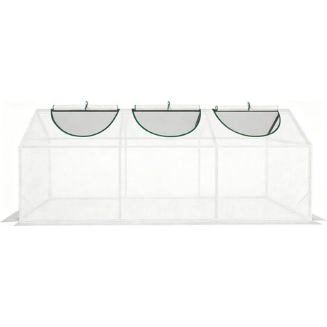 Invernadero compacto blanco de acero y plástico 180 x 60 x 60 cm (1/4)
