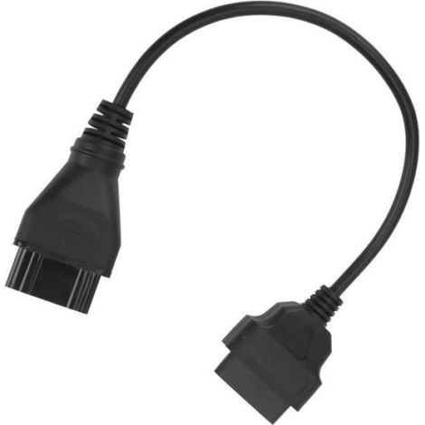1 Câble OBD2, Connecteur 12 broches vers 16 broches, Adaptateur OBDII, Matériau ABS, pour Renault (1/4)