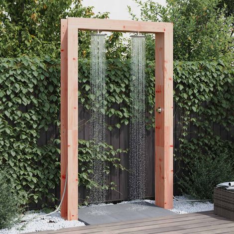 vidaXL Outdoor Shower 226 cm Solid Douglas Wood and Stainless Steel