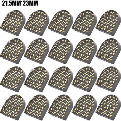 Embouts De Talon En Tpu - 21.5Mm X 23Mm Noir - Pour Réparation Escarpins - Lot De 20 (1/5)
