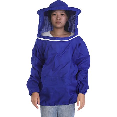 Veste de protection apicole professionnelle bleue - tenue d'apiculteur complète, équipement d'apiculture réutilisable (1/5)