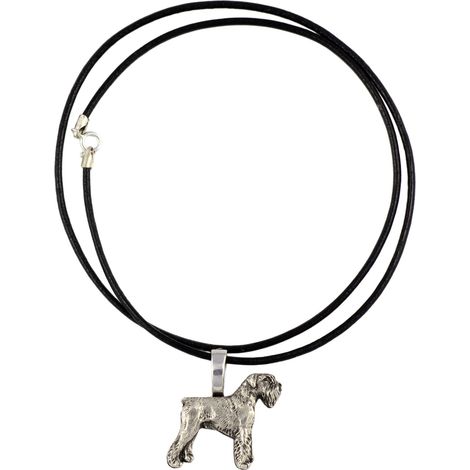 Schnauzer, Schnauzer - collana con ciondolo a forma di cane, placcato in argento, per gli amanti dei cani, gioiello discreto di Art-Dog (1/5)