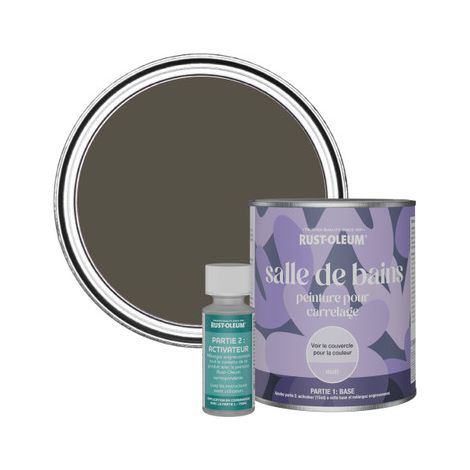 Peinture pour Carrelage de Salle de Bain, Finition Mate - Brun Terre 750ml (1/3)