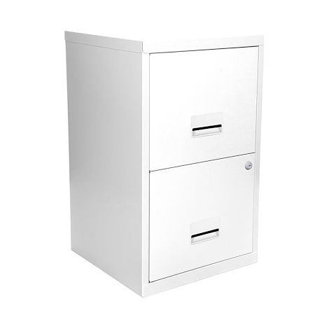Classeur monobloc 2 tiroirs - blanc - Maxiburo