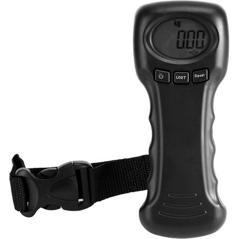 Elektronische Reisewaage OCS-8, Tragkraft 44 kg/97 lb, digitales LCD-Display, tragbarer Kofferhaken, kompakte Gepäckwaage (1/5)
