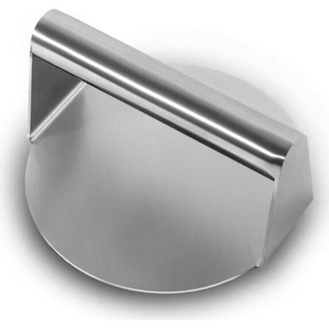 Presse à hamburgers en acier inoxydable, broyeur rond, presse à hamburgers antiadhésive et lisse, fond plat sans arête, grille à bacon idéale pour la cuisson à la poêle.