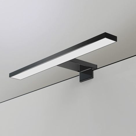 1 Lumière LED Noir Mat 40cm, Aluminium IP44, Miroir Salle De Bain (1/5)