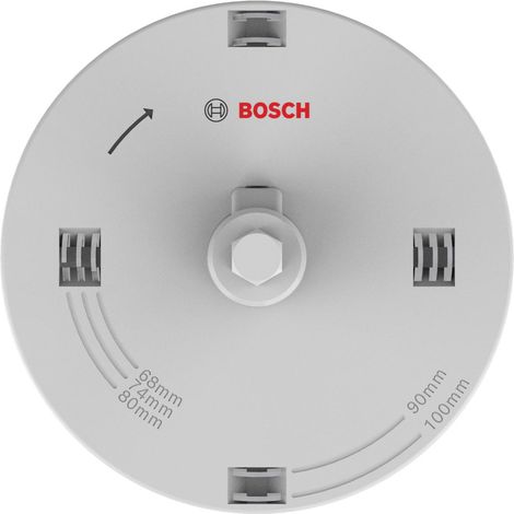 Bosch Set de scies-cloches pour bois et plaques de plâtre avec porte-foret, 68 74 80 90 100 x 31 mm (1/5)