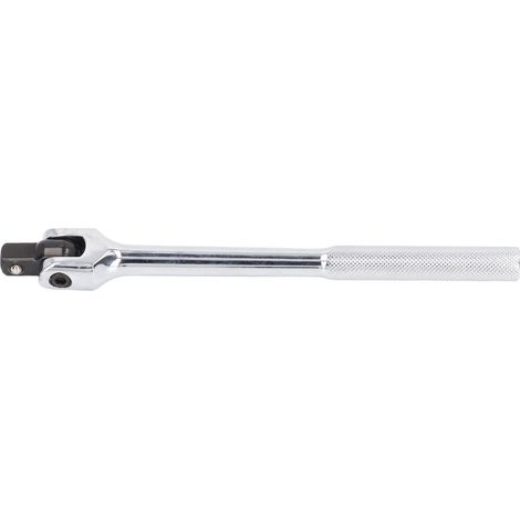Breaker Bar 10in Chrome Vanadium Steel 1/2in Drive 180 Degree Driving Head Wrench for Heavy Duty