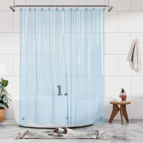 Doublure de Rideau de Douche – Doublore de Douche en PEVA Transparente, hochwertige Supérieure mit 3 Zielen und Analphabeten, undurchlässig und leicht – Rideau de Salle de Bain de Taille Standard – (1/5)