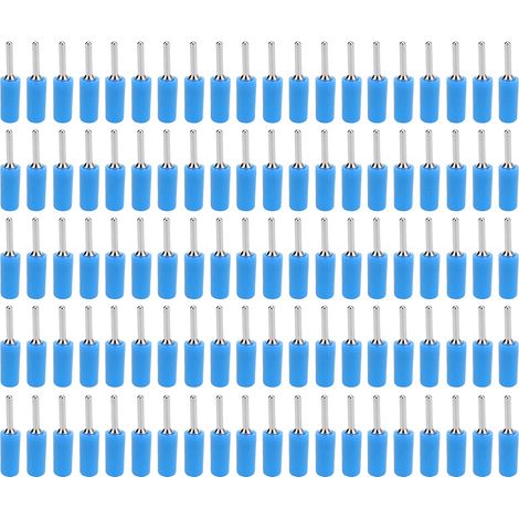 100 Pièces Fiche Banane Mâle Nickelée Broche Laiton Droite pour Panneau à Ressort Interne J.10001 2mm Bleu (1/5)