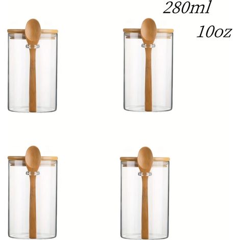 (4 articles) Verre, saladier, bocal en verre avec couvercle, tasse à flocons d'avoine en verre (1/5)