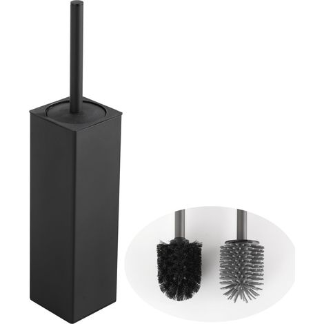 Brosse WC et Support autoportant pour Salle de Bain Noir (1/5)