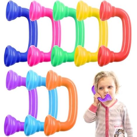 Lot de 8 Chuchoteur Lecture,Telephone Enfant Jouet Bebe 1 an Chuchoteur Lecture,téléphones de Lecture Silencieux pour Améliorer Les Capacités d'imitation et de Voix de Bébé