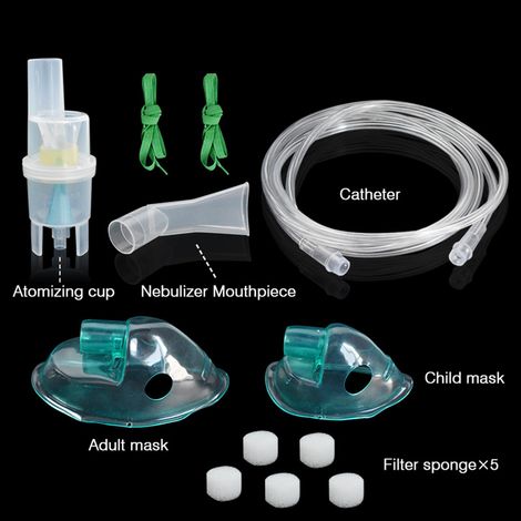 Kit Inhalateur Adulte Enfant Maison Compresseur Nébuliseur Tasse Embouts Bouchons Filtres Accessoires Médicaux (1/5)