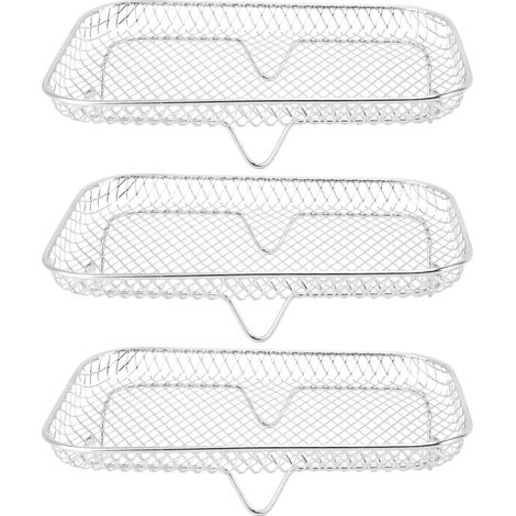 Set aus 3 Frittierrosten, Edelstahl 304, stapelbar, mehrlagig, für Dörrautomaten, 8 Zoll. (1/5)