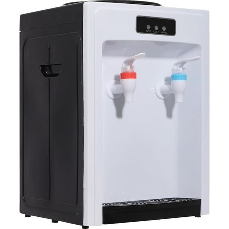 Dispensador de agua fría y caliente (4,5 a 18,9 L), Dispensador de agua con sistema de refrigeración (≤ 15 °C), Dispensador de agua automático con bandeja de goteo para el hogar, bibliotecas u oficina (1/5)
