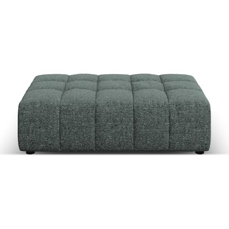 Pouf en chenille pétrole (1/5)