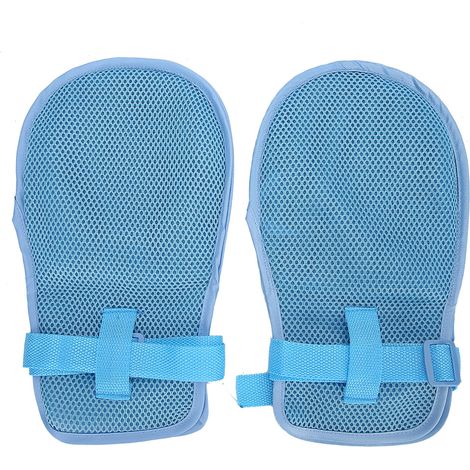 1 paire de gants de contention respirants et réglables pour la sécurité des patients, gants fixes pour les doigts, taille unique