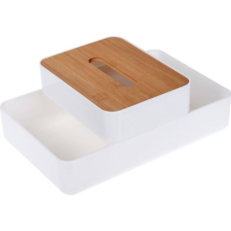 Kosmetik-Organizer mit Bambusdeckel, 26 x 17 cm - Storagesolutions