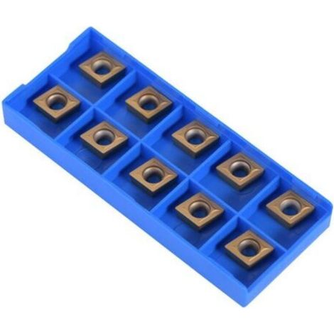 10 Pcs Plaquettes Carbure Tournage CCMT09t304 CCMT32.5 Carbure Tour Inserts CNC Carbure Inserts Lame Cutter Tour À Métal (1/4)