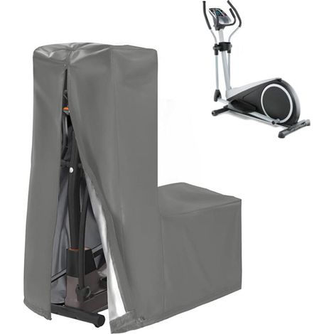 Funda protectora para stepper, resistente al polvo y al agua. Dimensiones: 420D: 140 x 64 x 165 cm, color gris.