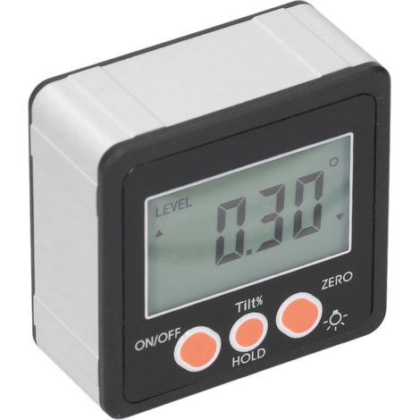Inclinomètre industriel numérique 0-360° avec écran LCD haute précision, alimenté par batterie (1/5)
