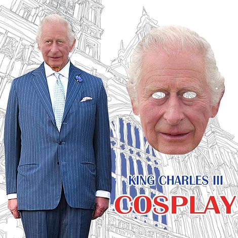 Neue britische Charles-III.-Partymasken, dekorative Masken für britische Feierlichkeiten (10er-Packung)