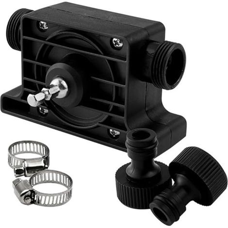 Pompe à eau pour perceuse avec raccord d'entraînement compatible avec eau huile carburant et autres liquides (1/5)