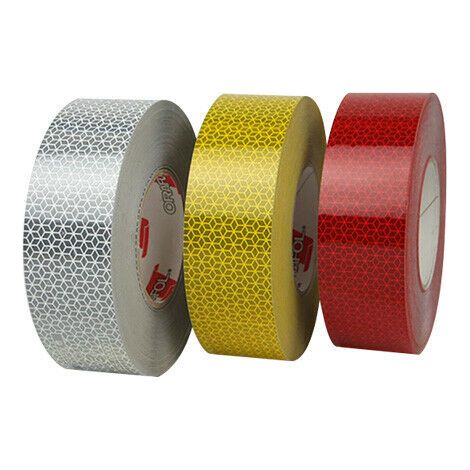 Pellicola Nastro Adesivo Catarifrangente Riflettente Bianco L 1 Mt X H 5 Cm