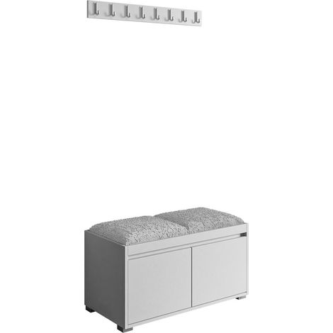 Conjunto para recibidor Comfivo Pinus I, Blanco + Abriamo 06, 0x0x0cm, Tapiz, Aglomerado laminado, Montada en la pared, Colocada