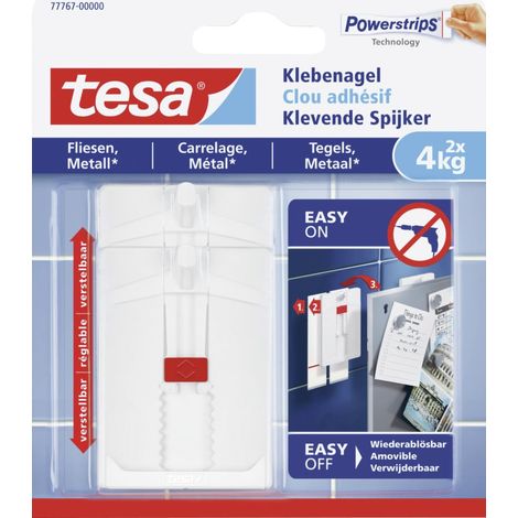 tesa Klebenagel Traglast 4 kg, 2 Stück Klebepads