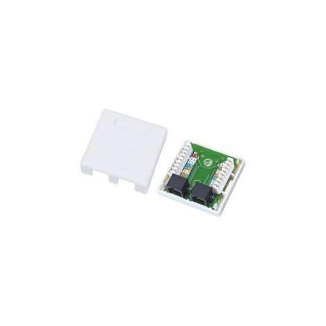 Connettore a montaggio superficiale UTP cat.6 2xRJ45 GN011