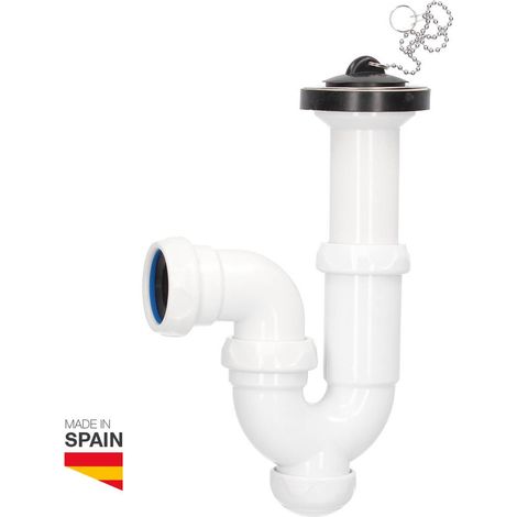 GSC 404035005  Sifón curvo extensible salida Ø40mm reductora Ø32mm válvula lavabo - bidet (1/5)