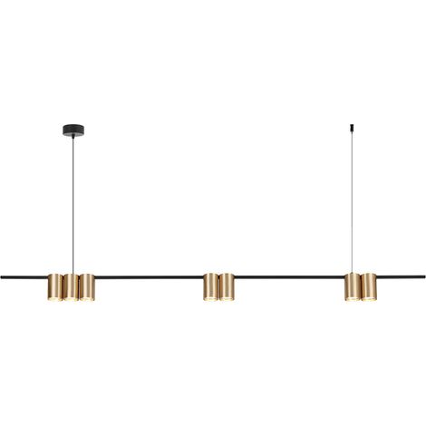 Suspension barre noir-or 7 spots GU10 Genesis Milagro (1/5)