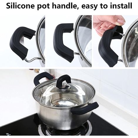 2 Paires(l) Protection De Cuisine Doigts De Cuisson Maniques Pot Poigne De Pot Doigt Rsistant La Chaleur Silicone Protge La Poigne Des Doigts Po (1/4)