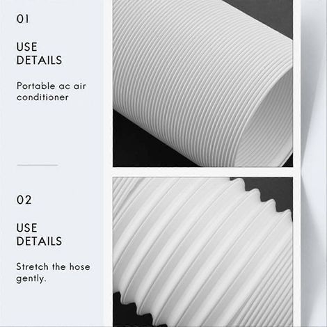 Sortie d'air portable universelle, tuyau d'évacuation anti-horaire 5,1 pouces, conduit flexible pour ventilation (1/5)