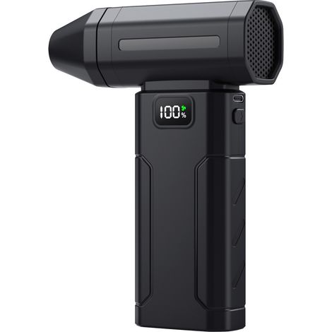Green Mobility-Mini souffleur de feuilles, ventilateur portatif haute vitesse, 100 000 tr/min, 2 batteries de 3 000 mAh - Noir Premium (1/5)