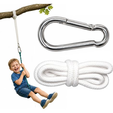 Kit per Appendere Amache e Altalene Kit Completo incl Moschettoni e Corde Peso massimo supportato 160 Kg (1/5)