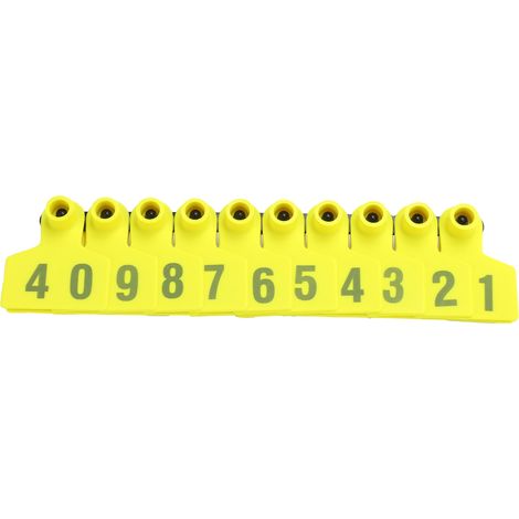 Étiquettes d'oreille pour porcs No.001‑100, matériel d'élevage de volaille et bétail (1/5)