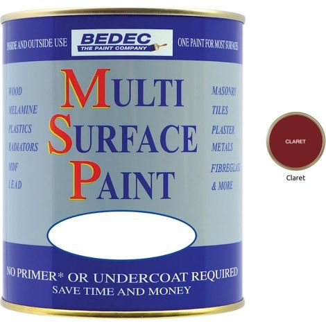 Bedec Multi Surface Paint - Satin - Claret - 2.5L