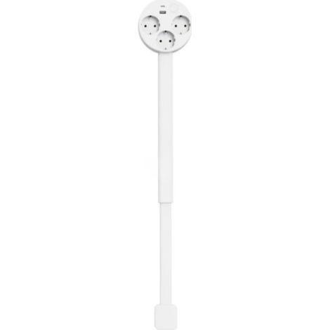 Beyamis Estensione striscia di potere, rotary stretch – USB-A/C, 3, 180°, 47-67 centimetri, per divano/tavolo da ufficio/comodino (1/5)