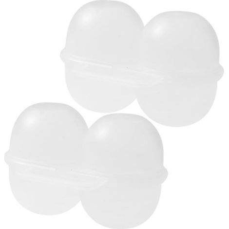 Juego 2 soportes portátiles huevos perfectos picnics acampadas, fáciles guardar, resistentes golpes presión, tapa prácticos transporte seguro (1/5)