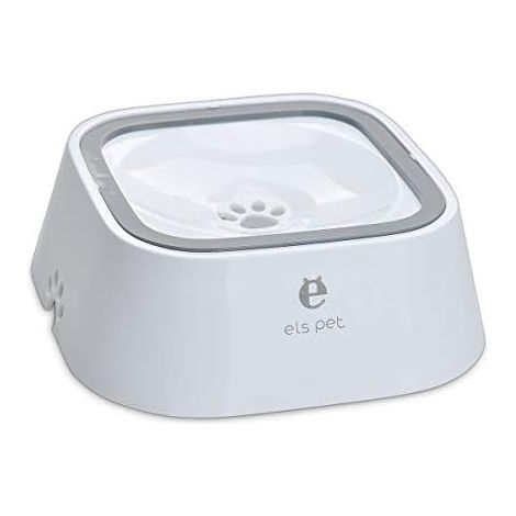 Floating Pet Bowl, 1.5L Slow Water Fountain, No Spill, Anti-Overflow, Anti-Choking, Automatic Pet Bowl for Dog Cat Puppy White (1/5)