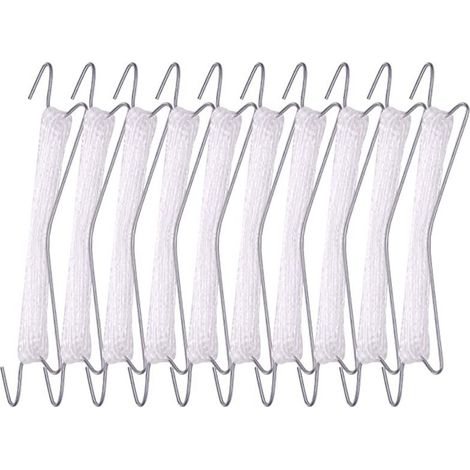Crochets de support pour tomates, supports à tomates en forme de J, 12 crochets pour cordes à tomates avec 10 m de corde, crochets à tomates, clips à crochets pour tomates. (1/5)