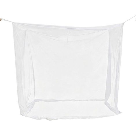 Moustiquaire anti-mouches maille fine résistante aux déchirures, filet carré portable grande ouverture, pour jardin cour terrasse balcon pelouse blanc (1/5)