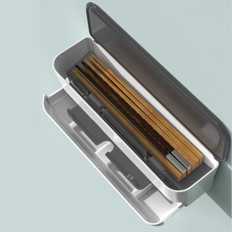 Porte-ustensiles de Cuisine avec 2 Auto-adhésif et égouttoir pour Couverts, éponges, Brosses, Grattoirs, Baguettes, Rangement Cuisine-Fei Yu (1/5)