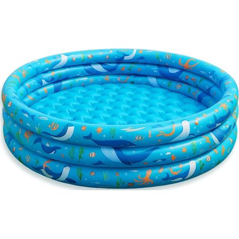 Piscine gonflable pour enfants adaptée aux tout-petits, piscine gonflable ronde en plastique de 120 cm, jeux d'eau en extérieur. (1/5)